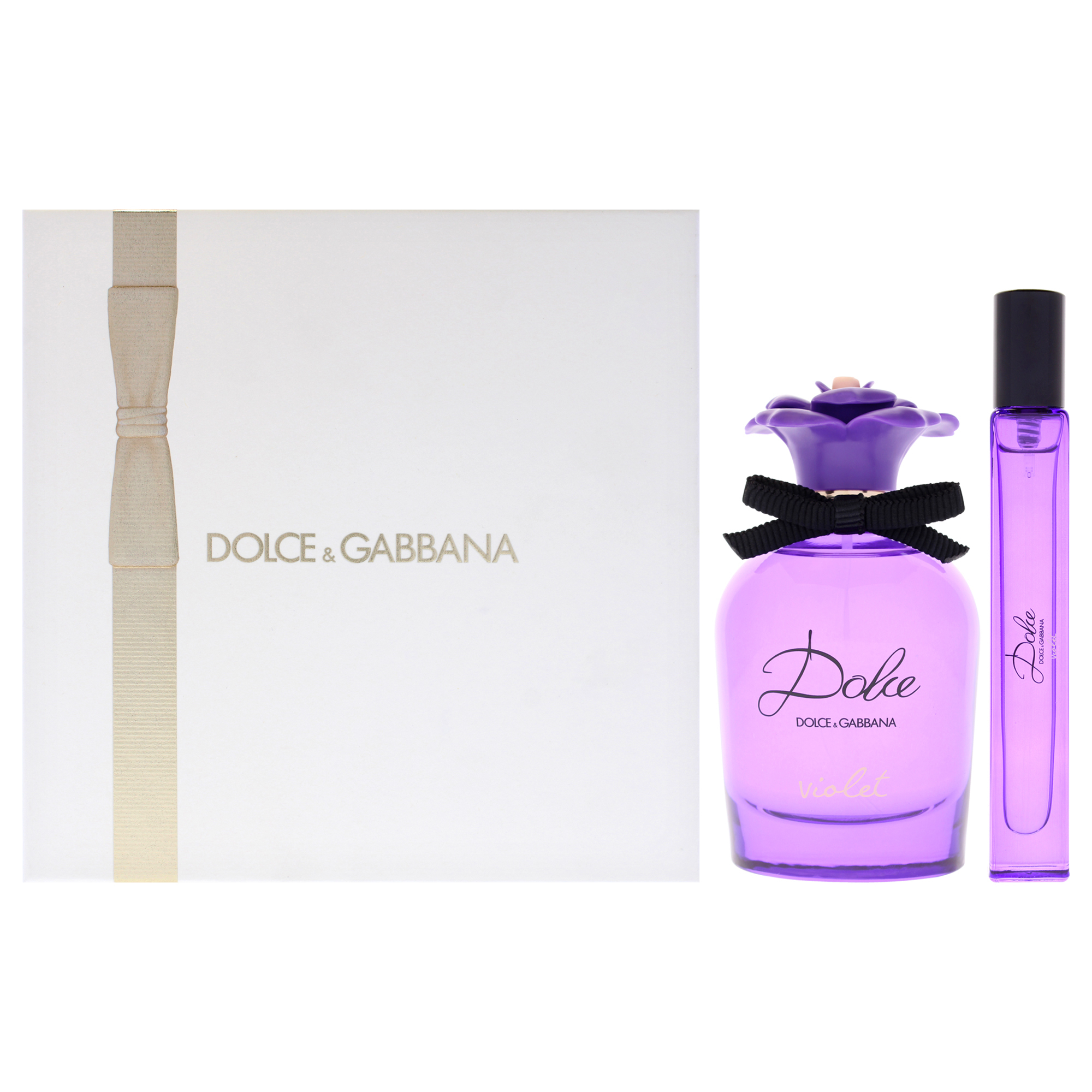 Dolce Violet Pc Gift Set 25oz Edt Spray 033oz Edt Spray Mini